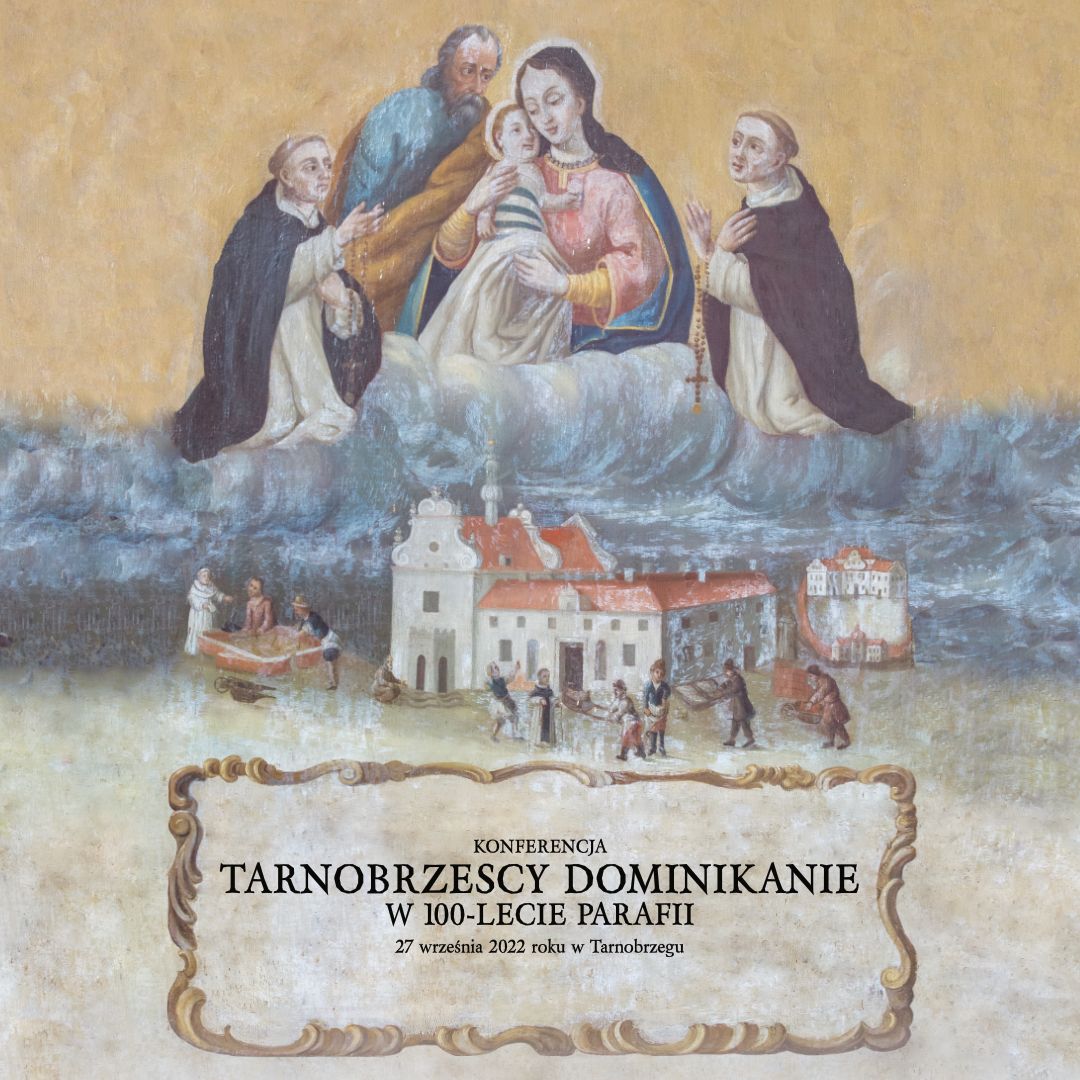 obraz na którym są dominikanie z Tarnobrzega i Matka Boża Dzikowska