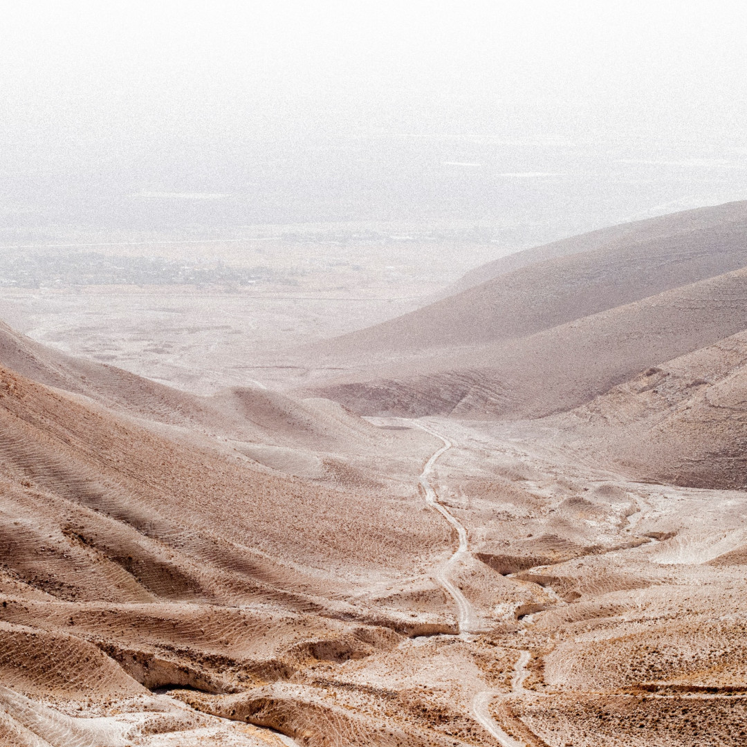Widok z góry na dolinę Jordan