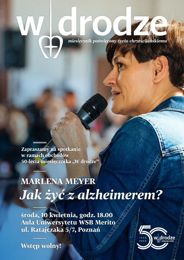 plakat spotkania z Marlena Meyer Jak żyć z alzheimerem