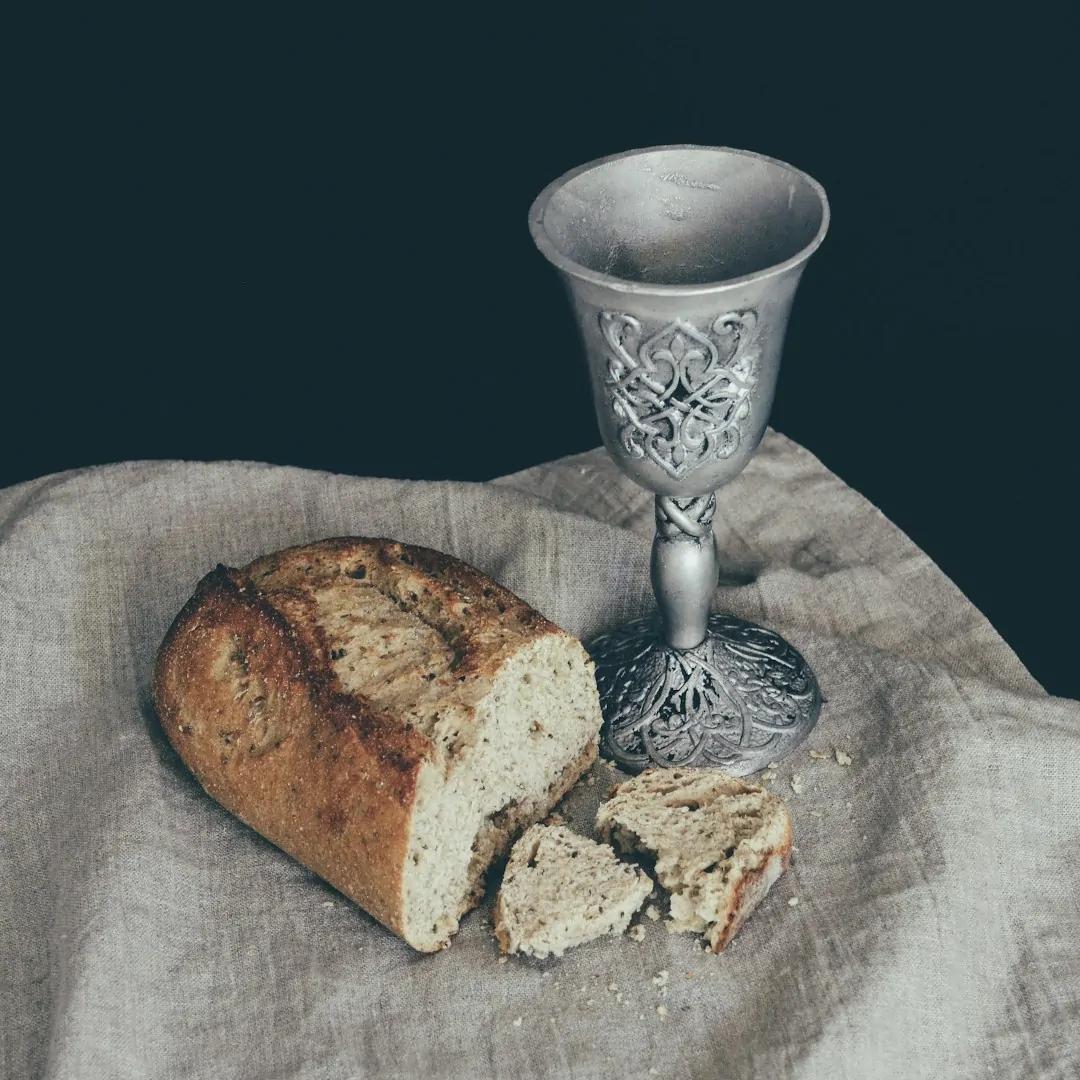Chleb i kielich na płótnie