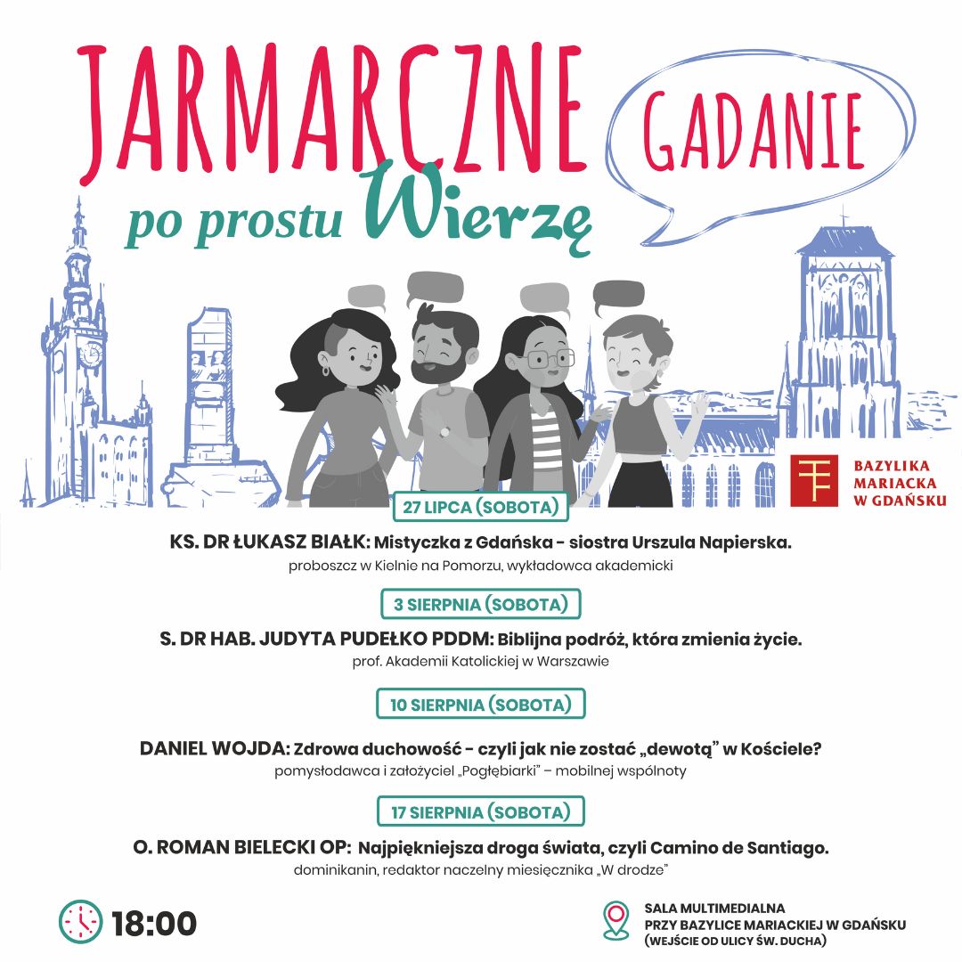 plakat spotkań Jarmarczne gadanie w Gdańsku