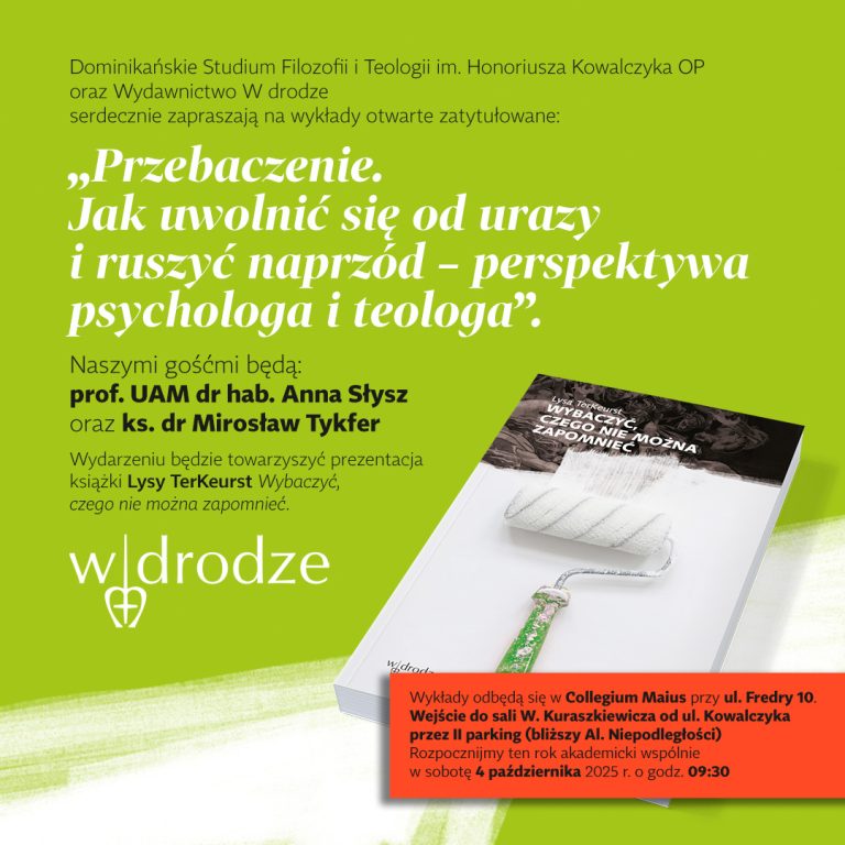 Zapraszamy na wykłady otwarte poświęcone sztuce przebaczania
