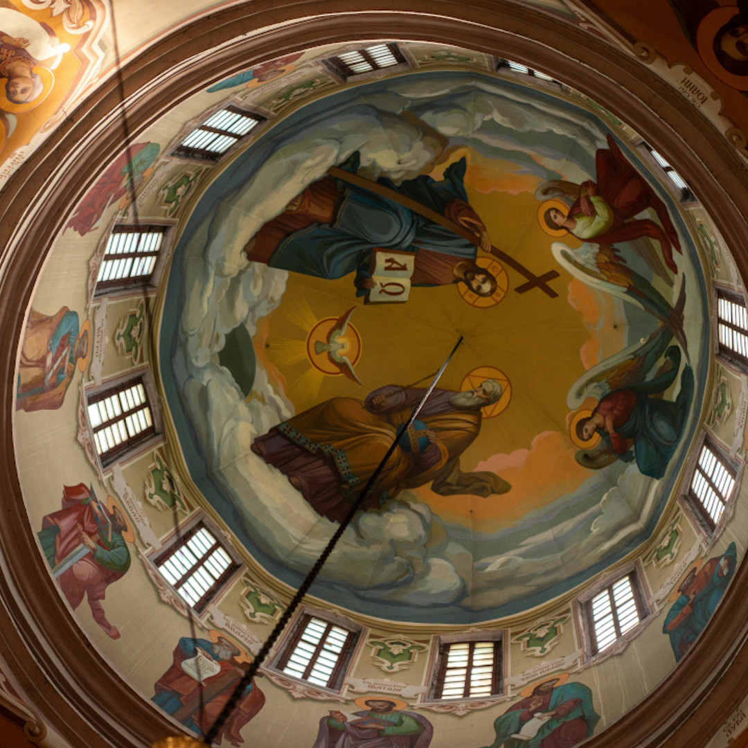 Kopuła kościoła przedstawiająca Trójcę Świętą